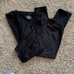 Bundle of Two Motherhood Maternity Black Leggings